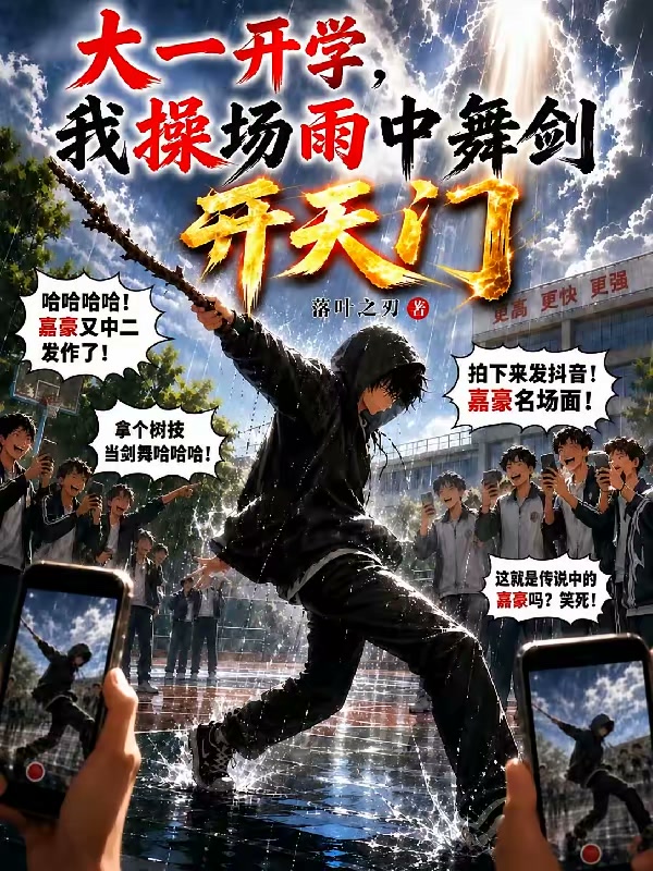 大一开学，我操场雨中舞剑开天门封面