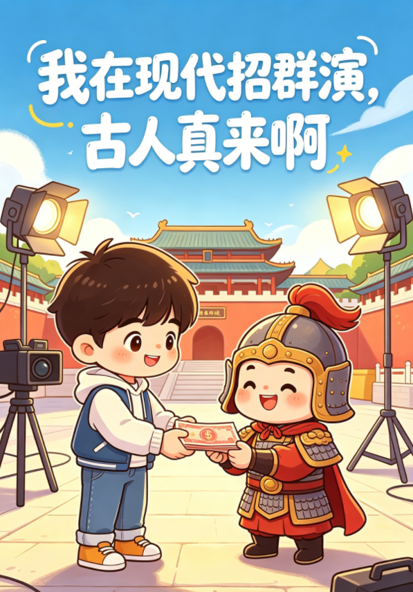 我在现代招群演，古人真来啊封面