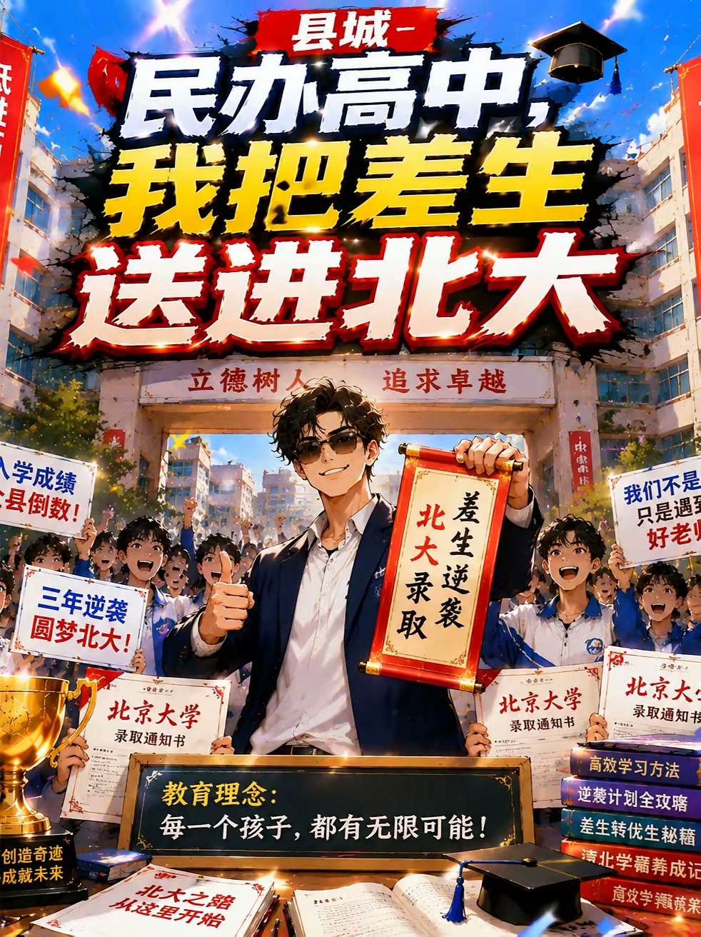 你县城民办高中，年年高考状元？封面